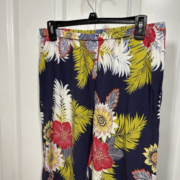 Melissa Paige Pants Womens XL Floral Wide Leg Boho Resort Stretch Comfort - Picture 5 of 15
